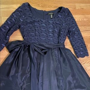 Gorgeous navy sparkle/lace holiday dress sz 12
